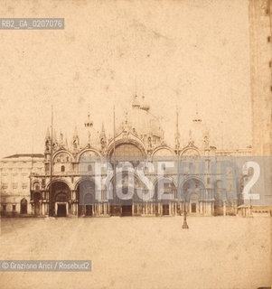 -VENEZIA, CARLO NAYA, BASILICA E PIAZZA S. MARCO, ANTE 1873. POSITIVO ALLALBUMINA MONTATO SU CARTONE, FOTOGRAFIA STEREOSCOPICA, CM 17,4X8,4  ©ARCHIVIO Graziano Arici/Rosebud2  FOTOANTICHE.-VENICE, CARLO NAYA, BASILICA E S. MARCO, ANTE 1873. ALBUMEN POSITIVE MOUNTED ON CARDBOARD, STEREOSCOPICAL PHOTOGRAPH CM 17,4X8,4 ©Graziano Arici / rosebud2