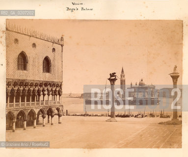 -VENEZIA, SENZA INDICAZIONE DAUTORE, DOGES PALACE, SENZA DATA. STAMPA ALLALBUMINA INCOLLATA SU CARTONE, CM 23,2X17 ©ARCHIVIO Graziano Arici/Rosebud2  NAVE FOTOANTICHE.-VENICE, NO AUTHORS INDICATION, DOGES PALACE, UNDATED. ALBUMEN PHOTOGRAPH MOUNTED ON CARDBOARD, CM 23,2X17 ©Graziano Arici / rosebud2