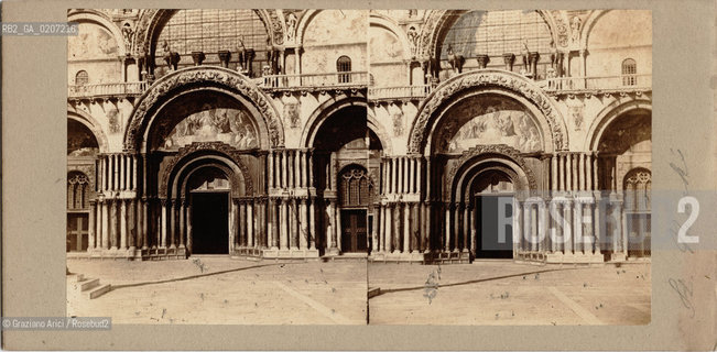 -VENEZIA, CARLO NAYA PIAZZA S. MARCO 77-78 BIS, PALAZZO DUCALE E COLONNA, SENZA DATA. POSITIVO ALLALBUMINA MONTATO SU CARTONE, FOTOGRAFIA STEREOSCOPICA, CM 17,2X8,4  ©ARCHIVIO Graziano Arici/Rosebud2   FOTOANTICHE.-VENICE, CARLO NAYA PIAZZA S. MARCO 77-78 BIS, PALAZZO DUCALE E COLONNA, UNDATED. ALBUMEN POSITIVE MOUNTED ON CARDBOARD, STEREOSCOPICAL PHOTOGRAPH CM 17,2X8,4 ©Graziano Arici / rosebud2