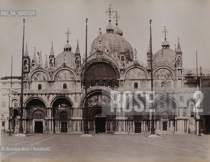-VENEZIA, SENZA INDICAZIONE DAUTORE, BASILICA DI S. MARCO, SENZA DATA. STAMPA ALLALBUMINA INCOLLATA SU CARTONE, CM 34,6X27,6 ©ARCHIVIO Graziano Arici/Rosebud2   FOTOANTICHE.-VENICE, NO AUTHORS INDICATION, BASILICA DI S. MARCO, UNDATED. ALBUMEN PHOTOGRAPH MOUNTED ON CARDBOARD, CM 34,6X27,6 ©Graziano Arici / rosebud2