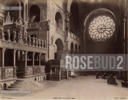 -VENEZIA, CARLO NAYA, INTERNO DELLA CHIESA DI S.MARCO, SENZA DATA. STAMPA ALLALBUMINA, CM 25X19,5 ©ARCHIVIO Graziano Arici/Rosebud2  FOTOANTICHE.-VENICE, CARLO NAYA, INTERNO DELLA CHIESA DI S.MARCO, UNDATED. ALBUMEN PHOTOGRAPH MOUNTED ON CARDBOARD, CM 25X19,5 ©Graziano Arici/Rosebud2 