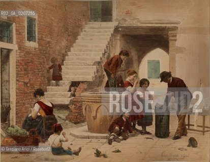 -VENEZIA, PAOLO SALVIATI, QUADRO DI ANTONIO PAOLETTI, SENZA DATA. STAMPA ALLALBUMINA COLORATA A MANO INCOLLATA SU CARTONE, CM 24X19 CONTENUTE ALLINTERNO DELLALBUM H.F.M.H FROM T.H.H.-IN REMEBRANCE OF A PLEASANT TOUR SEPTEMBER 22nd NOVEMBER15th 1888 DUBLINO. ©ARCHIVIO Graziano Arici/Rosebud2   FOTOANTICHE.-VENICE, PAOLO SALVIATI, QUADRO DI ANTONIO PAOLETTI, UNDATED. ALBUMEN PHOTOGRAPH HAND COLOURED MOUNTED ON CARDBOARD, CM 24X19 ©Graziano Arici/Rosebud2 