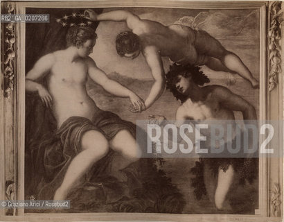 -VENEZIA, CARLO NAYA, ARIANNA E BACCO, SENZA DATA. STAMPA ALLALBUMINA INCOLLATA SU CARTONE, CM 26X20 CONTENUTE ALLINTERNO DELLALBUM H.F.M.H FROM T.H.H.-IN REMEBRANCE OF A PLEASANT TOUR SEPTEMBER 22nd NOVEMBER15th 1888 DUBLINO. ©ARCHIVIO Graziano Arici/Rosebud2   QUADRO FOTOANTICHE.-VENICE, CARLO NAYA, ARIANNA E BACCO, UNDATED. ALBUMEN PHOTOGRAPH  MOUNTED ON CARDBOARD, CM 26X20 ©Graziano Arici/Rosebud2 