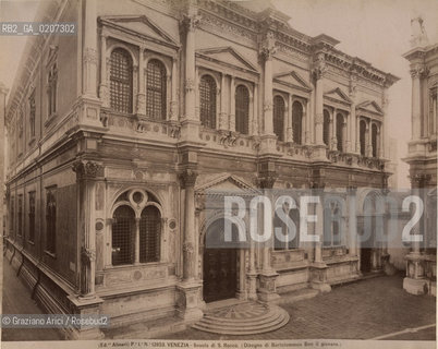 -VENEZIA, FRATELLI ALINARI, SCUOLA DI S.ROCCO, SENZA DATA. STAMPA ALLALBUMINA INCOLLATA SU CARTONE, CM 24,8X20 ©ARCHIVIO Graziano Arici/Rosebud2  FOTOANTICHE.-VENICE, FRATELLI ALINARI, SCUOLA DI S.ROCCO, UNDATED. ALBUMEN PHOTOGRAPH MOUNTED ON CARDBOARD, CM 24,8X20 ©Graziano Arici / rosebud2