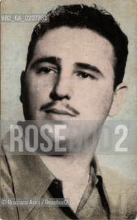 CUBA, HAVANA  1955, THE PRESIDENT OF REPUBLIC OF CUBA, FIDEL CASTRO RUZ  - ARCHIVIO Graziano Arici/Rosebud2  POLITICA.La cessione dei diritti si intende per quanto di nostra competenza; non comprende invece le eventuali spese relative a diritti che potranno essere richiesti dagli Enti o Persone a cui appartengono le opere riprese. Tali costi, ove neccessari, e l’espletamento di qualsivoglia pratica di richiesta di permessi e autorizzazioni sono esclusivamente  a  carico del committente