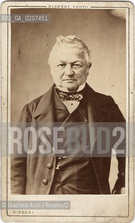 -PARIGI, DISDERI, RITRATTO DI  LOUIS ADOLPHE THIERS, 1871. STAMPA ALLALBUMINA INCOLLATA SU CARTONE, CARTE DE VISITE, CM 6,3X10,4  ©ARCHIVIO Graziano Arici/Rosebud2  COMUNE DI PARIGI, STORICO E POLITICO, FOTOANTICHE.-PARIS, DISDERI,  PORTRAIT OF LOUIS ADOLPHE THIERS, 1871. ALBUMEN PHOTOGRAPH MOUNTED ON CARDBOARD, CARTE DE VISITE CM 6,3X10,4 ©Graziano Arici / rosebud2
