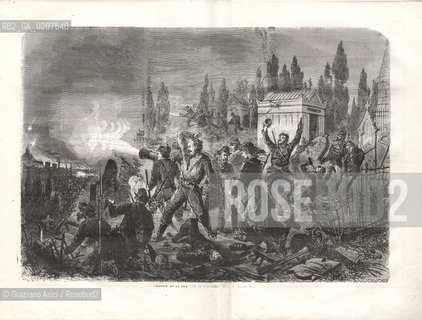 DAL LIBRO/FROM THE BOOK HISTOIRE AUTHENTIQUE DE LA COMMUNE DA PARIS EN 1871, LE VISCOMNTE DE BEAUMONT, VASSY..-PARIGI, VERNIER, LAGONIE DE LA COMMUNE AU CIMETIERE, 1871. STAMPA CM 40X56  ©ARCHIVIO Graziano Arici/Rosebud2  LA COMUNE DI PARIGI,  FOTOANTICHE.-PARIS,VERNIER, LAGONIE DE LA COMMUNE AU CIMETIERE, 1871. PRINT CM 40X56 ©Graziano Arici / rosebud2