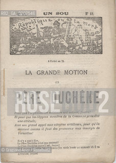-RIVISTA DIX SOUS, LE PERE DUCHENE NUMERI  41-50, PARIGI, 1871 CM 15,5X22,6  RIVISTA CON ILLUSTRAZIONI ©ARCHIVIO Graziano Arici/Rosebud2  COMUNE DI PARIGI, FOTOANTICHE.-MAGAZINE DIX SOUS, LE PERE DUCHENE  NUMBERS 41-50, PARIS, 1871.  CM 15,5X22,6  MAGAZINE WITH ILLUSTRATIONS ©Graziano Arici / rosebud2