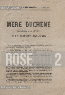 - GIORNALE LE MERE DUCHENE N° 1 , PARIGI, 3 APRILE 1871 CM 16,1X24 ©ARCHIVIO Graziano Arici/Rosebud2  COMUNE DI PARIGI  FOTOANTICHE.-NEWSPAPER LE MERE DUCHENE N°1, PARIS, 3 APRIL 1871.  CM 16,1X24  ©Graziano Arici / rosebud2