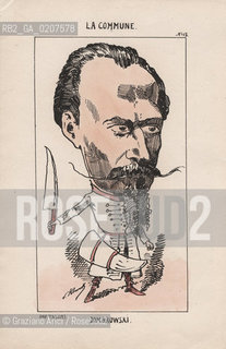 -KLENCK, PAUL. COLLEZIONE DI SESSANTA CARICATURE LA COMMUNE DOMBROWSKI (15), PARIGI, SENZA INDICAZIONE DI EDITORE E DATA DI PUBBLICAZIONE, STAMPA COLORATA A MANO CM 18X27,3 ©ARCHIVIO Graziano Arici/Rosebud2  COMUNE DI PARIGI FOTOANTICHE.-KLENCK, PAUL.  COLLECTION OF SIXTY CARICATURES LA COMMUNE DOMBROWSKI (15), PARIS, WITHOUT EDITEURS INDICATION AND DATE OF PUBBLICATION, HAND COLORED PRINT, CM 18X27,3 ©Graziano Arici/Rosebud2 