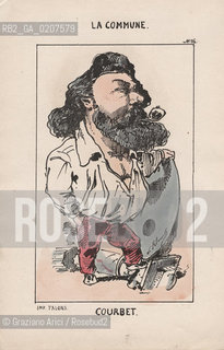 -KLENCK, PAUL. COLLEZIONE DI SESSANTA CARICATURE LA COMMUNE COURBET (16), PARIGI, SENZA INDICAZIONE DI EDITORE E DATA DI PUBBLICAZIONE, STAMPA COLORATA A MANO, CM 18X27,3 ©ARCHIVIO Graziano Arici/Rosebud2   COMUNE DI PARIGI FOTOANTICHE.-KLENCK, PAUL.  COLLECTION OF SIXTY CARICATURES LA COMMUNE COURBET (16), PARIS, WITHOUT EDITEURS INDICATION AND DATE OF PUBBLICATION, HAND COLORED PRINT, CM 18X27,3 ©Graziano Arici / rosebud2
