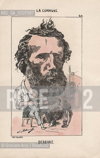 -KLENCK, PAUL. COLLEZIONE DI SESSANTA CARICATURE LA COMMUNE DEREURE (24), PARIGI, SENZA INDICAZIONE DI EDITORE E DATA DI PUBBLICAZIONE, STAMPA COLORATA A MANO, CM 18X27,3  ©ARCHIVIO Graziano Arici/Rosebud2  COMUNE DI PARIGI FOTOANTICHE.-KLENCK, PAUL.  COLLECTION OF SIXTY CARICATURES LA COMMUNE DEREURE (24), PARIS, WITHOUT EDITEURS INDICATION AND DATE OF PUBBLICATION,  HAND COLORED PRINT, CM 18X27,3 ©Graziano Arici / rosebud2