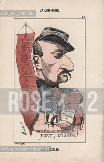 -KLENCK, PAUL. COLLEZIONE DI SESSANTA CARICATURE LA COMMUNE LA CECILIA (25), PARIGI, SENZA INDICAZIONE DI EDITORE E DATA DI PUBBLICAZIONE, STAMPA COLORATA A MANO, CM 18X27,3 ©ARCHIVIO Graziano Arici/Rosebud2  COMUNE DI PARIGI  FOTOANTICHE.-KLENCK, PAUL.  COLLECTION OF SIXTY CARICATURES LA COMMUNE LA CECILIA (25), PARIS, WITHOUT EDITEURS INDICATION AND DATE OF PUBBLICATION, HAND COLORED PRINT, CM 18X27,3 ©Graziano Arici/Rosebud2 