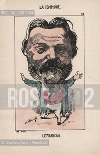 -KLENCK, PAUL. COLLEZIONE DI SESSANTA CARICATURE LA COMMUNE LEFRANCAIS (31), PARIGI, SENZA INDICAZIONE DI EDITORE E DATA DI PUBBLICAZIONE, STAMPA COLORATA A MANO, CM 18X27,3 ©ARCHIVIO Graziano Arici/Rosebud2  COMUNE DI PARIGI FOTOANTICHE.-KLENCK, PAUL.  COLLECTION OF SIXTY CARICATURES LA COMMUNE LEFRANCAIS (31), PARIS, WITHOUT EDITEURS INDICATION AND DATE OF PUBBLICATION, HAND COLORED PRINT, CM 18X27,3 ©Graziano Arici / rosebud2