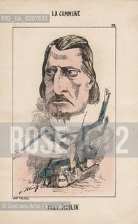 -KLENCK, PAUL. COLLEZIONE DI SESSANTA CARICATURE LA COMMUNE TONY MOILIN (38), PARIGI, SENZA INDICAZIONE DI EDITORE E DATA DI PUBBLICAZIONE, STAMPA COLORATA A MANO, CM 18X27,3 ©ARCHIVIO Graziano Arici/Rosebud2  COMUNE DI PARIGI  FOTOANTICHE.-KLENCK, PAUL.  COLLECTION OF SIXTY CARICATURES LA COMMUNE TONY MOILIN (38), PARIS, WITHOUT EDITEURS INDICATION AND DATE OF PUBBLICATION, HAND COLORED PRINT, CM 18X27,3 ©Graziano Arici / rosebud2