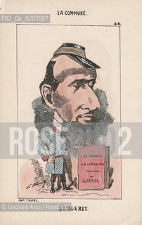 -KLENCK, PAUL. COLLEZIONE DI SESSANTA CARICATURE LA COMMUNE BERGERET (44), PARIGI, SENZA INDICAZIONE DI EDITORE E DATA DI PUBBLICAZIONE, STAMPA COLORATA A MANO, CM 18X27,3 ©ARCHIVIO Graziano Arici/Rosebud2  COMUNE DI PARIGI FOTOANTICHE.-KLENCK, PAUL.  COLLECTION OF SIXTY CARICATURES LA COMMUNE BERGERET (44), PARIS, WITHOUT EDITEURS INDICATION AND DATE OF PUBBLICATION, HAND COLORED PRINT,  CM 18X27,3 ©Graziano Arici / rosebud2 .