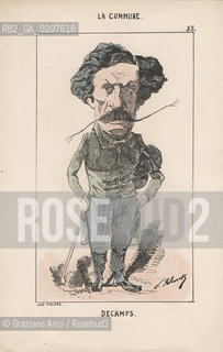 -KLENCK, PAUL. COLLEZIONE DI SESSANTA CARICATURE LA COMMUNE DECAMPS (55), PARIGI, SENZA INDICAZIONE DI EDITORE E DATA DI PUBBLICAZIONE, STAMPA COLORATA A MANO, CM 18X27,3 ©ARCHIVIO Graziano Arici/Rosebud2  COMUNE DI PARIGI  FOTOANTICHE.-KLENCK, PAUL.  COLLECTION OF SIXTY CARICATURES LA COMMUNE DECAMPS (55), PARIS, WITHOUT EDITEURS INDICATION AND DATE OF PUBBLICATION,  HAND COLORED PRINT, CM 18X27,3 ©Graziano Arici / rosebud2