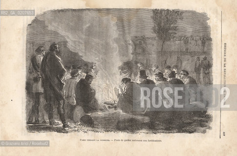 -SENZA INDICAZIONE DAUTORE, STAMPA CONTENUTA NELLA RIVISTA HISTORIE DE LA REVOLUTION DE 1970/71, PARIS PENDANT LA COMMUNE - POSTE DE GARDES NATIONAUX AUX FORTIFICATIONS, PAGINA 507, PARIGI DURANTE LA COMUNE - POSTO DI GUARDIA CM 28X19  ©ARCHIVIO Graziano Arici/Rosebud2  COMUNE DI PARIGI FOTOANTICHE.-NO AUTHORS INDICATION, PRINT FROM THE MAGAZINE HISTORIE DE LA REVOLUTION DE 1970/71 LES PRISONNIERS A VERSAILLES - LAPPEL, PAGE 507, PARIS DURING THE COMMUNE  CM 28X19 ©Graziano Arici / rosebud2