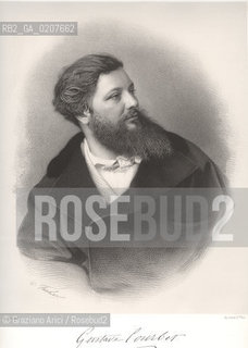 -PARIGI, PIERRE PETIT, RITRATTO DI GUSTAVE COURBET, SENZA DATA. LITOGRAFIA,  CM 26,5X37,5  ©ARCHIVIO Graziano Arici/Rosebud2   COMUNE DI PARIGI FOTOANTICHE.-PARIS, PIERRE PETIT, PORTRAIT OF GUSTAVE COURBET, UNDATED. LITOGRAPH,  CM 26,5X37,5 ©Graziano Arici / rosebud2