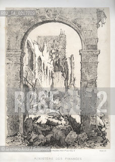 -PARIGI, VERON - ASSOCIATION DOUVRIERS LITHOGRAPHES, SCHMIT & C.IE QUAI VALMY 21 -  SIMEON LITH. - DUVAL EDITEUR, MINISTERE DES FINANCES, 1871. LITOGRAFIA CONTENUTA NELLALBUM PARIS EN 1871 CM 33X25 ©ARCHIVIO Graziano Arici/Rosebud2  MINISTERO DELLE FINANZE, ROVINE, COMUNE DI PARIGI FOTOANTICHE.-PARIS, VERON - ASSOCIATION DOUVRIERS LITHOGRAPHES, SCHMIT & C.IE QUAI VALMY 21 -  SIMEON LITH. - DUVAL EDITEUR, MINISTERE DES FINANCES, 1871. LITOGRAPHY, CM 33X25 ©Graziano Arici / rosebud2