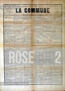 PARIGI, PAGINA DEL GIORNALE LA COMMUNE N°12, VENERDI 31 MARZO 1871.  CM 47X65 ©ARCHIVIO Graziano Arici/Rosebud2  COMUNE DI PARIGI FOTOANTICHE.-PARIS,  PAGE FROM THE NEWSPAPER LA COMMUNE N°12, FRIDAY 31 MARCH 1871.  CM 47X65  ©Graziano Arici / rosebud2