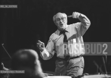 VENEZIA 1984 C.A. DIRETTORE DORCHESTRA VIOLONCELLISTA MSTISLAV ROSTROPOVICH ©Graziano Arici/Rosebud2 MUSICA