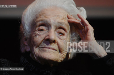 VENEZIA 23/2/2008 - IL PREMIO NOBEL PER LA MEDICINA RITA LEVI-MONTALCINI ©Graziano Arici/Rosebud2