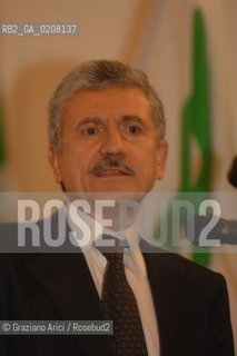 VENICE 9/3/2008 - THE MINISTER OF FOREIGN AFFAIRS MASSIMO DALEMA MEMBER OF DEMOCRATIC PARTY (PARTITO DEMOCRATICO - PD) DELIVERS HIS SPEECH DURING AN ELECTORAL MEETING AT ARCHITECTURE UNIVERSITY  ©Graziano Arici/Rosebud2 POLITICA