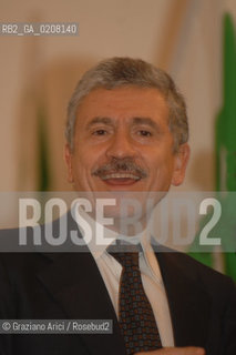 VENICE 9/3/2008 - THE MINISTER OF FOREIGN AFFAIRS MASSIMO DALEMA MEMBER OF DEMOCRATIC PARTY (PARTITO DEMOCRATICO - PD) DELIVERS HIS SPEECH DURING AN ELECTORAL MEETING AT ARCHITECTURE UNIVERSITY  ©Graziano Arici/Rosebud2 POLITICA
