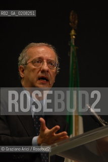 VICENZA 11/3/2008 - THE LEADER OF DEMOCRATIC PARTY (PARTITO DEMOCRATICO - PD) WALTER VELTRONI DELIVERS HIS SPEECH DURING AN ELECTORAL MEETING IN VICENZA  © MARTA BUSO/ARICI POLITICA