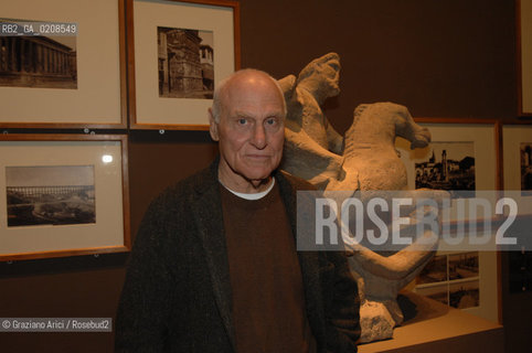 VENICE 15/4/2008 - THE ARTIST RICHARD SERRA VISITING THE PALAZZO GRASSI EXPOSITION ROMA AND I BARBARI ©Graziano Arici/Rosebud2