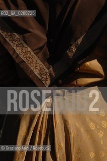 ARLES (FRANCE, PROVENCE) 1 MAY 2008 - 1 MAY HOLIDAY - FETE DES GARDIANS - HOLIDAY OF THE CAMARGUE CATTLE FARMER IN FRONT OF THE CHURCH OF NOTRE DAME LA MAJOR ©Graziano Arici/Rosebud2 CAVALLO FESTA DEI GARDIANS COSTUME MAGGIO GIOIELLO PROVENZA CAPPELLO BAMBINO GEO