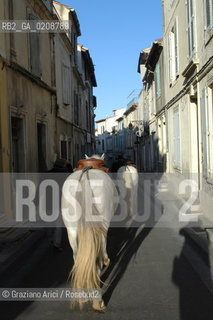 ARLES (FRANCE, PROVENCE) 1 MAY 2008 - 1 MAY HOLIDAY - FETE DES GARDIANS - HOLIDAY OF THE CAMARGUE CATTLE FARMER AND ELECTION OF ARLES QUEEN ROMAN ARENA ©Graziano Arici/Rosebud2 CAVALLO FESTA DEI GARDIANS COSTUME MAGGIO GIOIELLO PROVENZA CAPPELLO BAMBINO COURSE CAMARGUESE TORO GEO