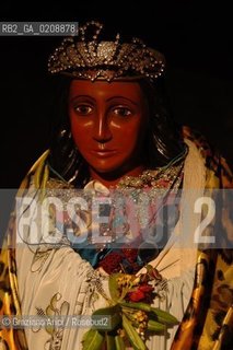 SAINTES MARIES-DE LA-MER (FRANCE PROVENCE) MAY 2008 - NOTRE-DAME- DE-LA-MER CHURC: ST.SARAH STATUE ©Graziano Arici/Rosebud2 CHIESA RELIGIONE CANDELA CAMARGUE PROVENZA GEO