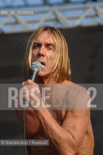 VENEZIA 20/06/08 - PARCO S.GIULIANO - HEINEKEN JAMMIN FESTIVAL : THE ROCK SINGER IGGY POP & THE STOOGES ©Graziano Arici/Rosebud2 MUSICA ROCK POP