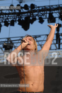 VENEZIA 20/06/08 - PARCO S.GIULIANO - HEINEKEN JAMMIN FESTIVAL : THE ROCK SINGER IGGY POP & THE STOOGES ©Graziano Arici/Rosebud2 MUSICA ROCK POP
