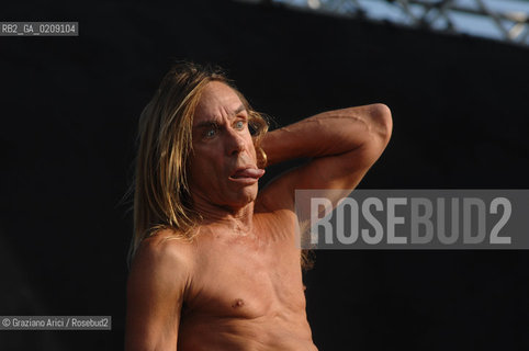 VENEZIA 20/06/08 - PARCO S.GIULIANO - HEINEKEN JAMMIN FESTIVAL : THE ROCK SINGER IGGY POP & THE STOOGES ©Graziano Arici/Rosebud2 MUSICA ROCK POP