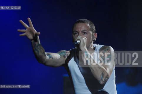 VENEZIA 20/06/08 - PARCO S.GIULIANO - HEINEKEN JAMMIN FESTIVAL : CHESTER BENNINGTON OF THE ROCK BAND LINKIN PARK ©Graziano Arici/Rosebud2 MUSICA ROCK POP