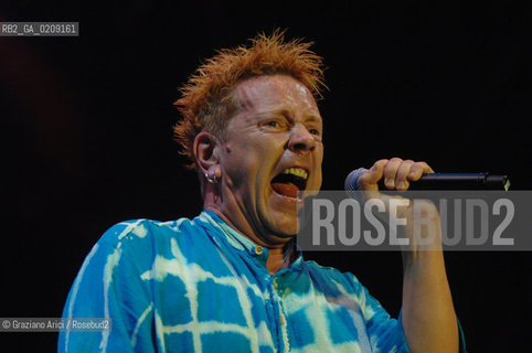 VENEZIA 20/06/08 - PARCO S.GIULIANO - HEINEKEN JAMMIN FESTIVAL : JOHNNY ROTTEN OF THE ROCK BAND SEX PISTOLS ©Graziano Arici/Rosebud2 MUSICA ROCK POP
