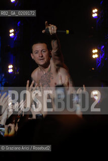 VENEZIA 20/06/08 - PARCO S.GIULIANO - HEINEKEN JAMMIN FESTIVAL : CHESTER BENNINGTON OF THE ROCK BAND LINKIN PARK © MARTA BUSO MUSICA ROCK POP