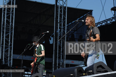 VENEZIA 20/06/08 - PARCO S.GIULIANO - HEINEKEN JAMMIN FESTIVAL : MARCO RAVELLI AND GIANMARIO RAGAZZI OF THE ROCK BAND MATMATA ©Graziano Arici/Rosebud2 MUSICA ROCK POP