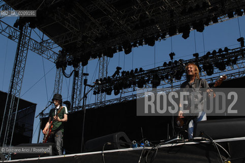 VENEZIA 20/06/08 - PARCO S.GIULIANO - HEINEKEN JAMMIN FESTIVAL : MARCO RAVELLI AND GIANMARIO RAGAZZI OF THE ROCK BAND MATMATA ©Graziano Arici/Rosebud2 MUSICA ROCK POP