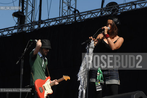 VENEZIA 20/06/08 - PARCO S.GIULIANO - HEINEKEN JAMMIN FESTIVAL : GIANMARIO RAGAZZI OF THE ROCK BAND MATMATA AND SYRIA  ©Graziano Arici/Rosebud2 MUSICA ROCK POP