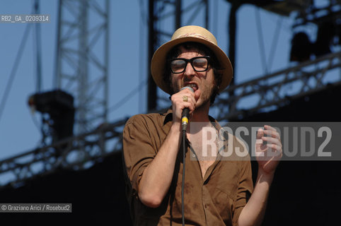 VENICE 22/06/08 - HEINEKEN JAMMIN FESTIVAL AT THE S.GIULIANO PARK - FRANCESCO BIANCONI OF THE ROCK BAND BAUSTELLE©Graziano Arici/Rosebud2 ROCK POP MUSICA