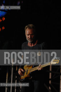 VENEZIA 20/06/08 - PARCO S.GIULIANO - HEINEKEN JAMMIN FESTIVAL : STING OF THE ROCK BAND THE POLICE @ Graziano Arici/Rosebud2 MUSICA POP ROCK
