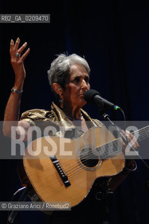 VENICE 22/07/08 THE MUSICIAN JOAN BAEZ IN CONCERT IN ST.MARKSS SQUARE @ Graziano Arici/Rosebud2 CONCERTO MUSICA POP ROCK FOLK