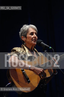 VENICE 22/07/08 THE MUSICIAN JOAN BAEZ IN CONCERT IN ST.MARKSS SQUARE @ Graziano Arici/Rosebud2 CONCERTO MUSICA POP ROCK FOLK