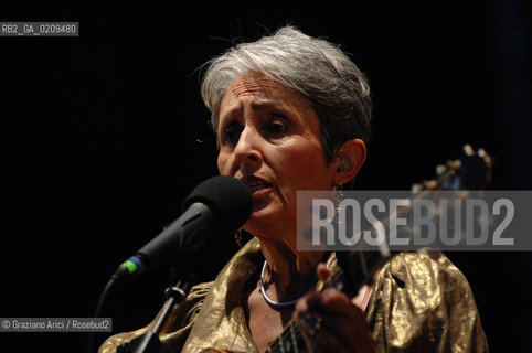 VENICE 22/07/08 THE MUSICIAN JOAN BAEZ IN CONCERT IN ST.MARKSS SQUARE @ Graziano Arici/Rosebud2 CONCERTO MUSICA POP ROCK FOLK