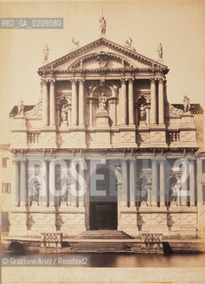 -VENEZIA, SENZA INDICAZIONE D’AUTORE, CHIESA DEGLI SCALZI, SENZA DATA. STAMPA ALLALBUMINA INCOLLATA SU CARTONE,  CM 27X32   ©ARCHIVIO Graziano Arici/Rosebud2  FOTOANTICHE.-VENICE, NO AUTHOR’S INDICATION, CHURCH OF SCALZI, UNDATED. ALBUMEN PHOTOGRAPH MOUNTED ON CARDBOARD, CM 27X32 ©Graziano Arici/Rosebud2 