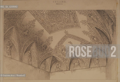 -VENEZIA, SENZA INDICAZIONE D’AUTORE, INTERNO DELLA BASILICA DI S.MARCO - SACRESTIA, SENZA DATA. ILLUSTRAZIONE, CM 25X15 ©ARCHIVIO Graziano Arici/Rosebud2  FOTOANTICHE.-VENICE, NO AUTHOR’S INDICATION, SACRISTY OF S.MARC’S CHURCH, UNDATED. ILLUSTRATION, CM 25X15 ©Graziano Arici / rosebud2